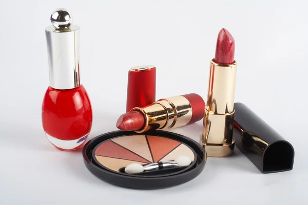 Detail of assortment of makeups. Macro shot — Stock Photo, Image