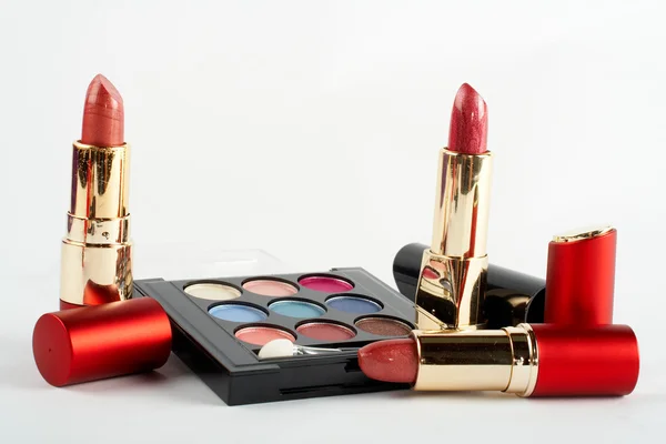 Detail of assortment of makeups. Macro shot — Stock Photo, Image