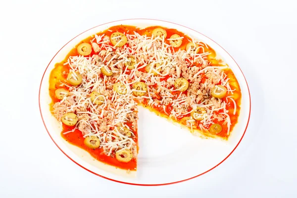 Szczegóły włoska pizza — Zdjęcie stockowe