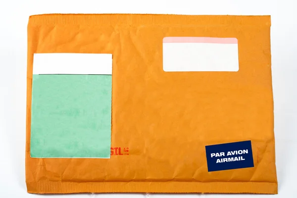 Envelope com adesivos em branco para texto — Fotografia de Stock