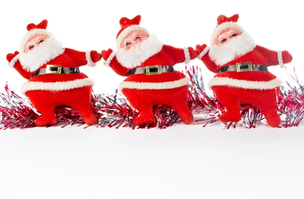 Три Санта-Клауса — стоковое фото