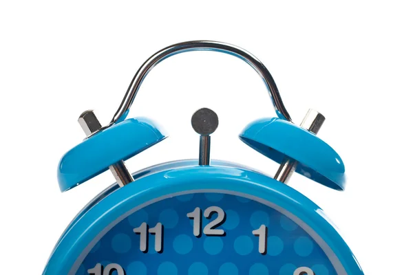 Partial view of blue alarm clock — Stock Photo, Image