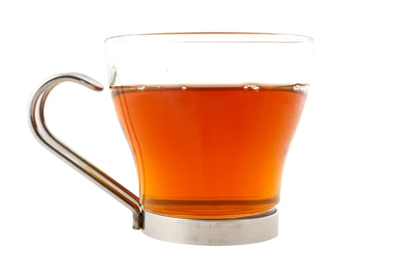 Glas kopje thee met citroen — Stockfoto