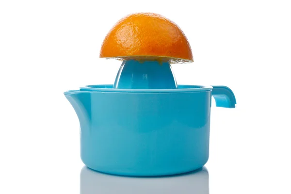 Squeezer e mezza arancia — Foto Stock