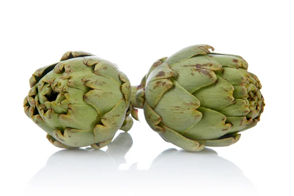 Two fresh and tasty artichokes — Stock Photo, Image
