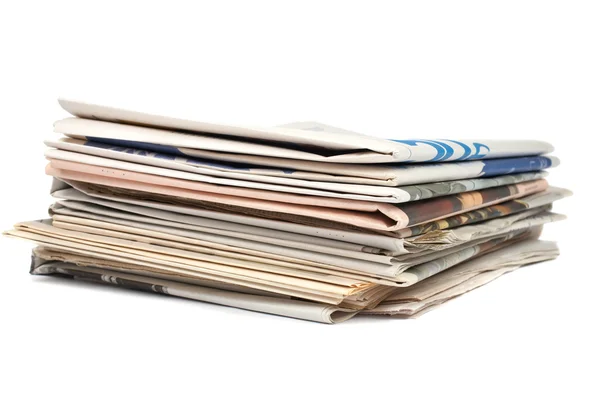 Stack of local newspapers — Stock Photo, Image