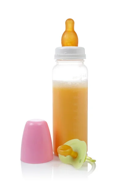Bottiglia per bambini e ciuccio — Foto Stock