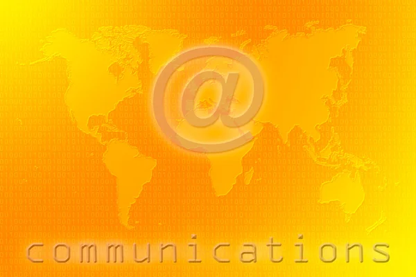 Kommunikation världskarta — Stockfoto