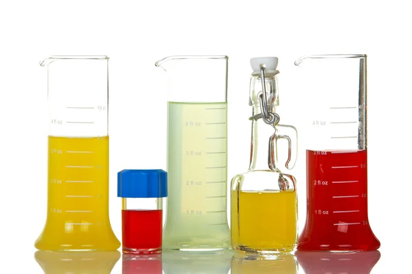 Assortment of test flasks — Stock Photo, Image