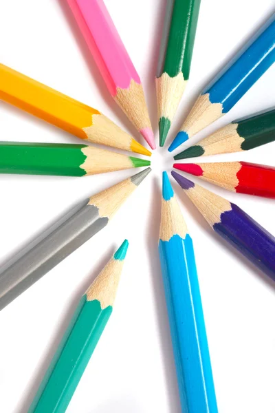 Colored school pencils Stock Image
