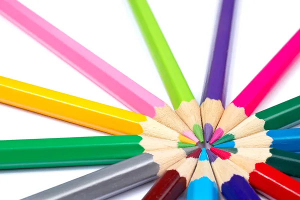 Lápices de escuela de colores Fotos de stock libres de derechos