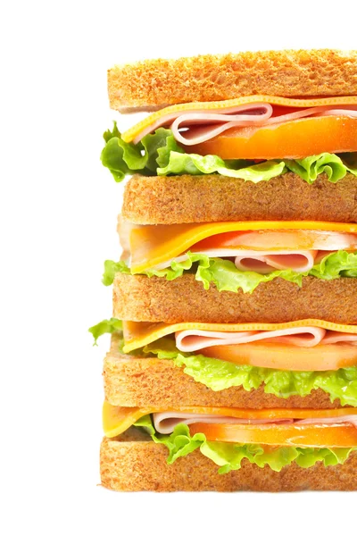 Grand sandwich jambon santé Images De Stock Libres De Droits