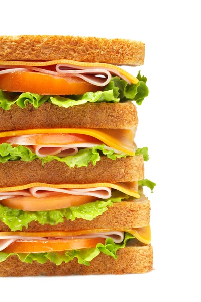 Здорове шинка великий бутерброд Стокове Зображення