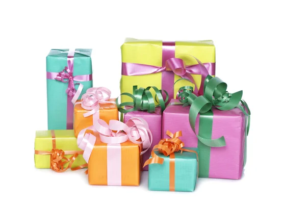 Assortment of gift boxes Rechtenvrije Stockfoto's
