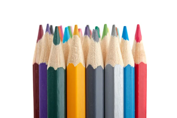 Assortiment van kleurpotloden Stockfoto