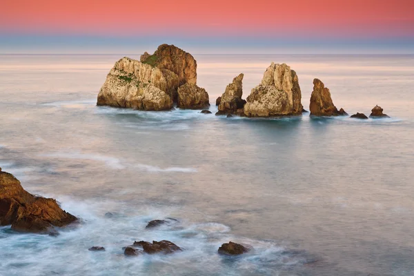 Дивовижне сходом сонця морський пейзаж Ліцензійні Стокові Зображення