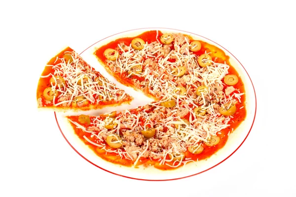 Λεπτομέρεια από την ιταλική πίτσα Εικόνα Αρχείου