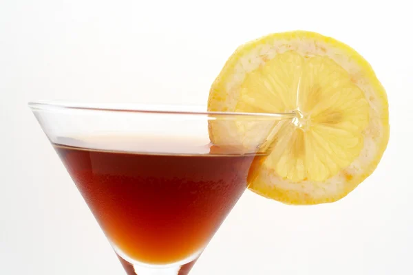 Детали красного коктейля с лимоном Стоковое Фото
