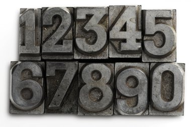 Lead letters numbers clipart