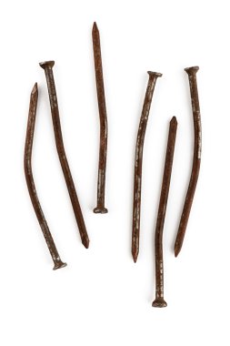 Six rusty nails clipart