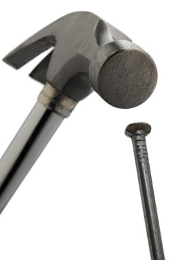 Hammer and a nail clipart