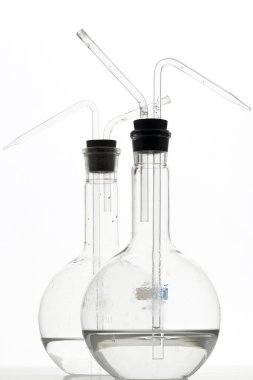High key laboratory flask clipart