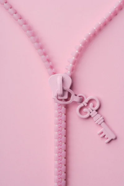 핑크 지퍼의 샷 — 스톡 사진