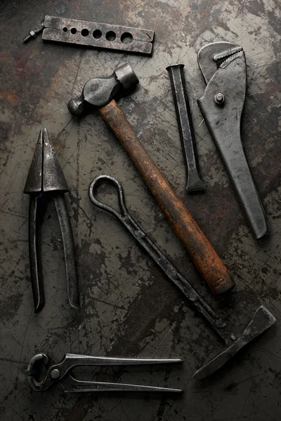 Vecchi utensili di ferro — Foto Stock