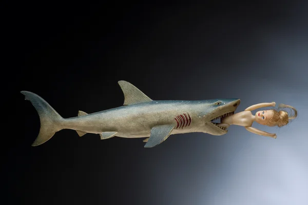 Speelgoed haai — Stockfoto