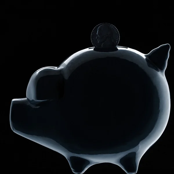 Piggy bank silhouet — Stockfoto