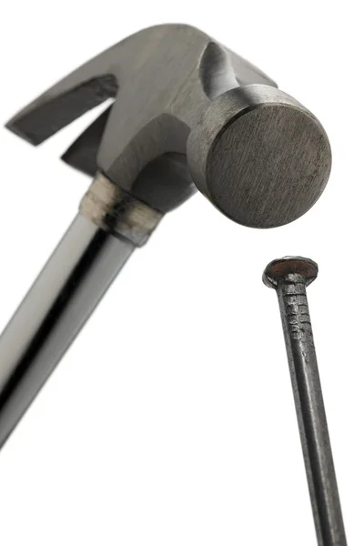 Hammer and a nail — Stock Photo, Image