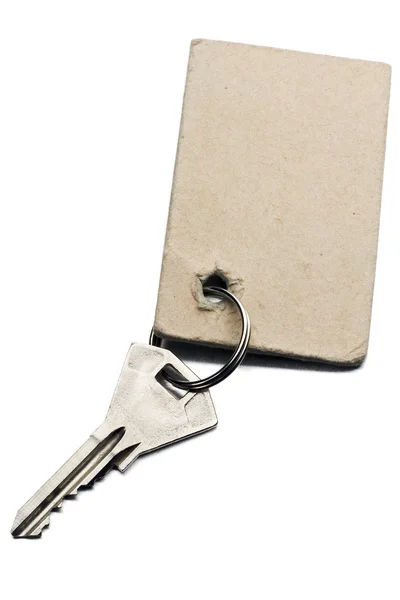 Lesklý kovový klíč — Stock fotografie