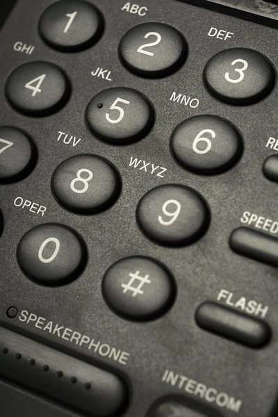 Чорний телефон кнопки — стокове фото