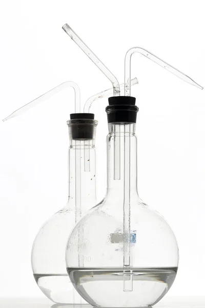 stock image High key laboratory flask