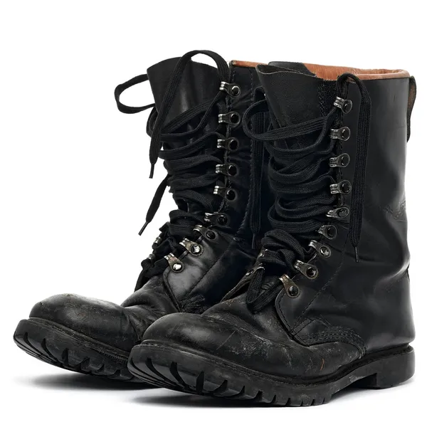 Stock image Black boots