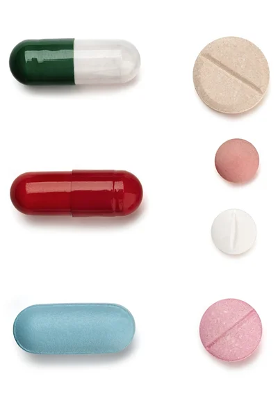 Barevné pilulky Stock Obrázky