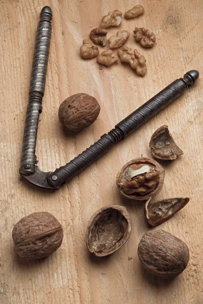 Vlašské ořechy a Louskáček Stock Obrázky