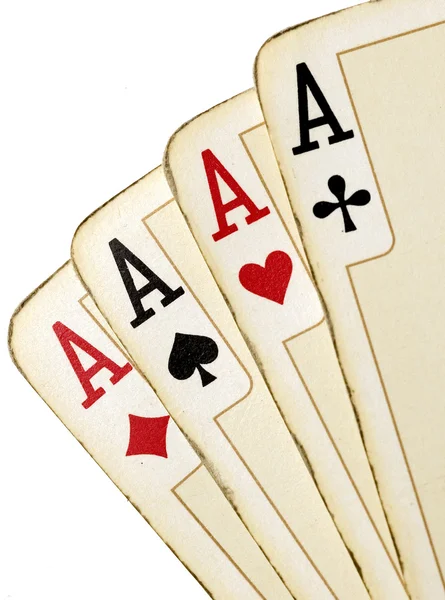 Four aces isolated — Stock Photo, Image