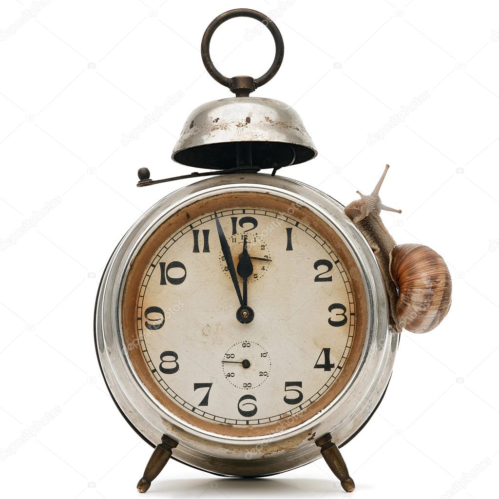 Alarm clock and a snail