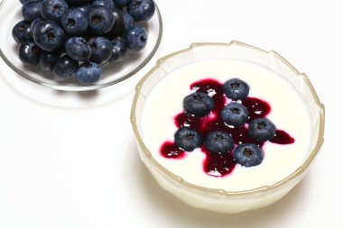 Blueberry with yogurt clipart