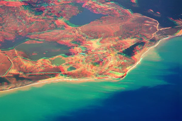 3D anaglyph of turkish riviera — Stock Photo, Image