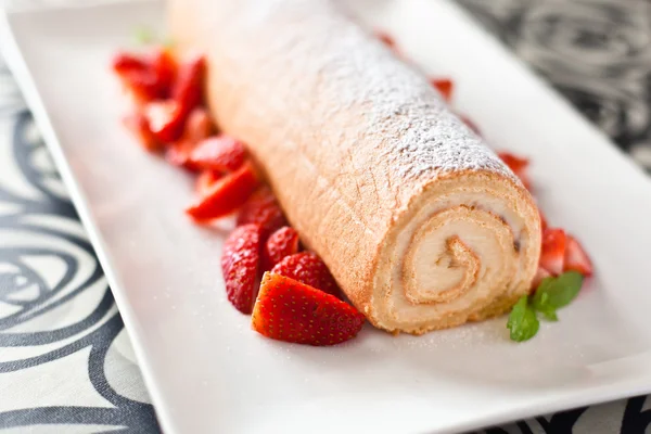 stock image Cream roulade