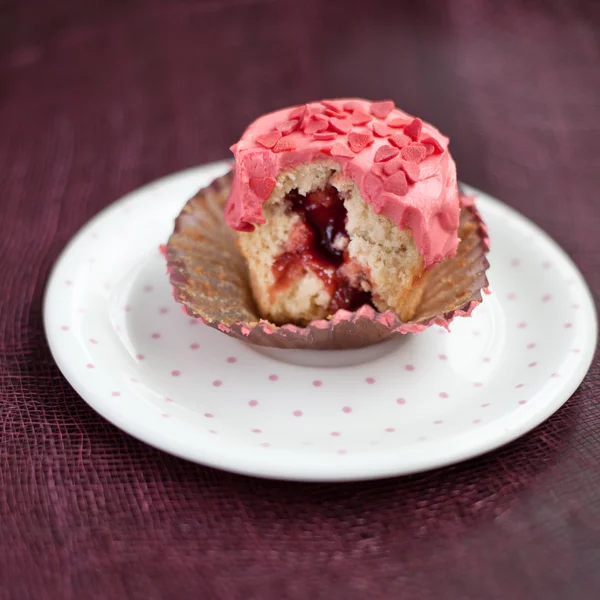 Αγίου Βαλεντίνου cupcake — Φωτογραφία Αρχείου