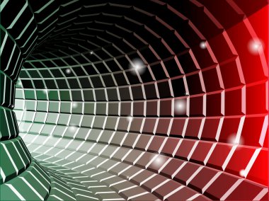 Abstract tunnel background in color clipart