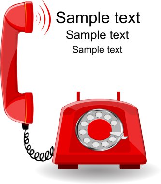 Red phone clipart