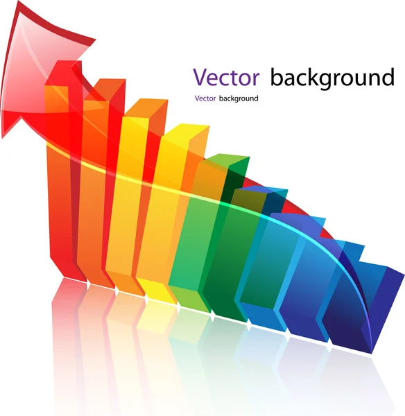 Arrows and histogram — Stock Vector