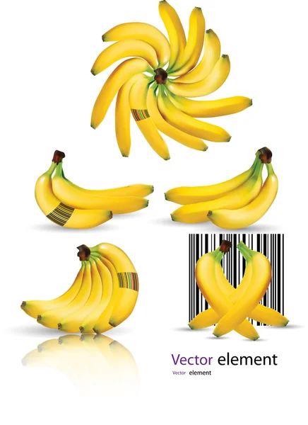 Banan. vektorformatμπανάνα. διανυσματική μορφή — Stock vektor