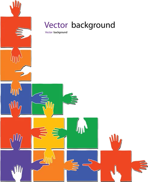 Pussel färg vektor illustration — Stock vektor