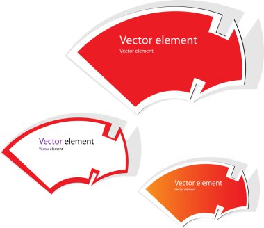 Label direction vector clipart