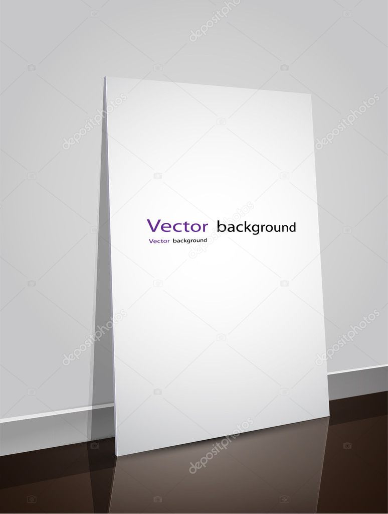 Peace of paper on the floor vector illustration